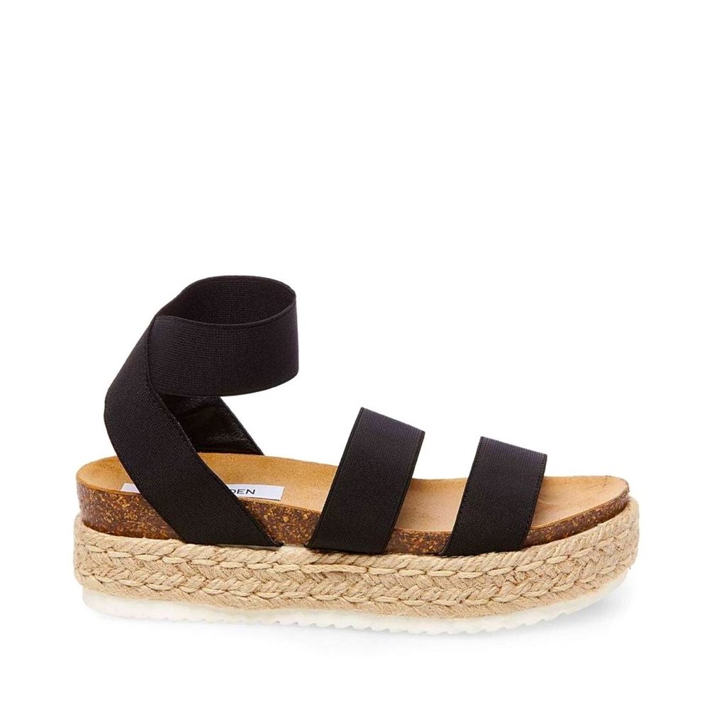 Steve Madden Black Platform Sandals